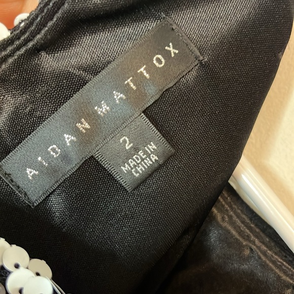 Aidan Mattox black and white sequin mini dress - Picture 10 of 10